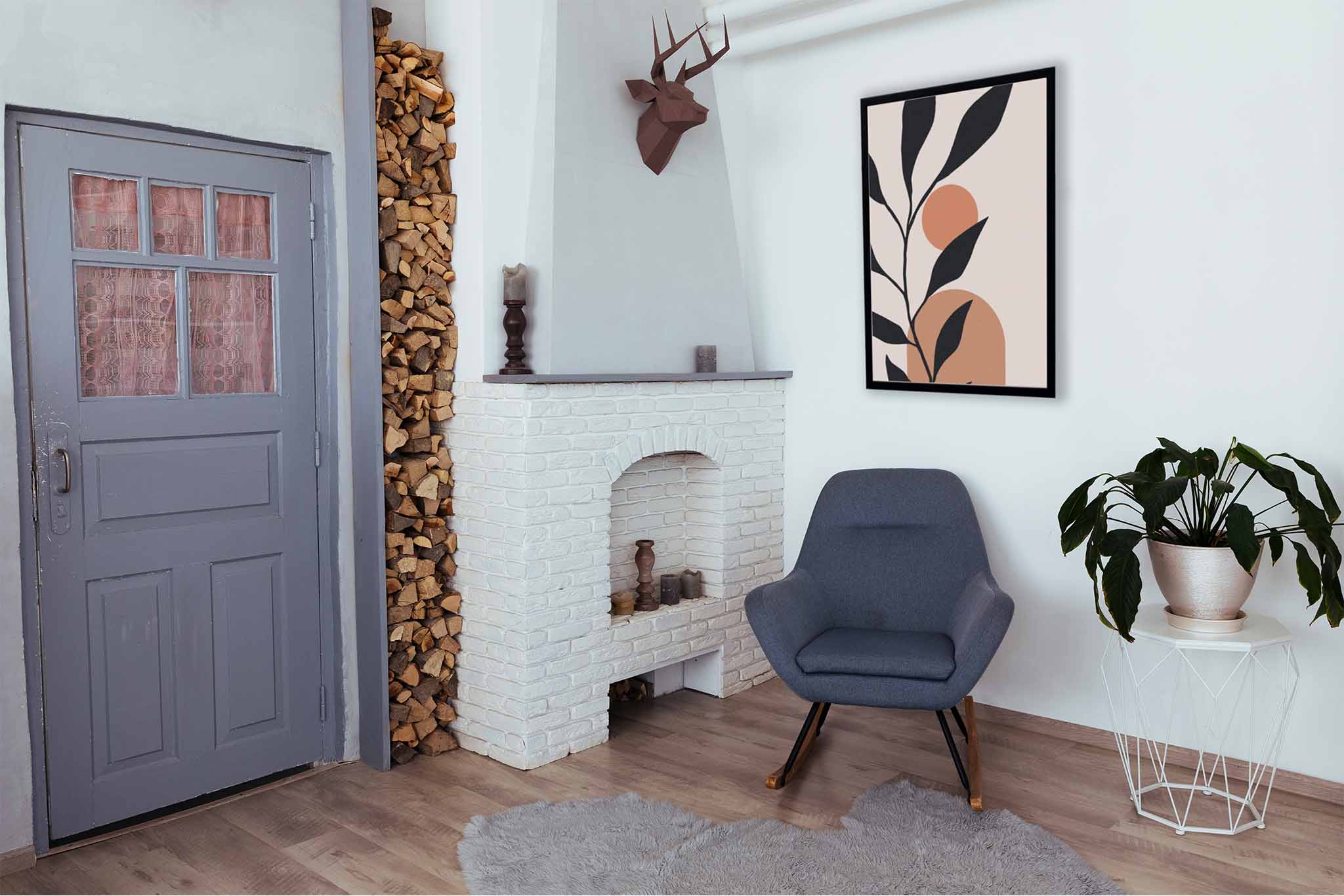 A Rustic Fireplace Gets an Elegant New Look